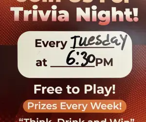 Tacos and Trivia every Tuesday 6:30pm-8:30pm. Enjoy our $3 street tacos!